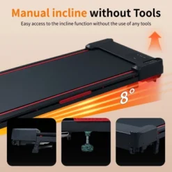 SEVOBAL Walking Pad Running 2.5HP Cushioned Belt 8° Incline Portable Treadmill Spacious Surface Under Desk Home Gym Office, Red, 45.7"*19.9"*4.9" -Household Items GUEST 2c644c1b 22d8 4ab0 b746 ecf1d44904e7