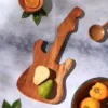 SEVOBAL Serving Platters Guitar Shape Funny Wood Cheese And Bread Board With Asymmetrical Modern Design For Cakes, Appetizers, Brown, 7.5"*18.75"*0.7" -Household Items GUEST 30207dda 273b 4d8c af8d abc56bb4852c