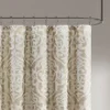 SEVOBAL Shower Curtain Luxury Jacquard Textured Damask Design For Bathroom Decor, Tan Ivory, 72"*72"*0.13"