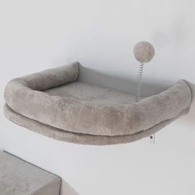 Sevobal Pet Tower, Modern Wall-Mounted Cat Shelves With Cat House, Bridge, Steps, Stable Cat Climber For Indoor, Gray, 92.65"*13.55"*13.25" 6 Sevobal Pet Tower, Modern Wall-Mounted Cat Shelves With Cat House, Bridge, Steps, Stable Cat Climber For Indoor, Gray, 92.65"*13.55"*13.25" - Image 4