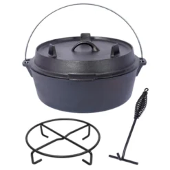 SEVOBAL Grill Cookware Outdoor Dutch Oven With Skillet Lid For Group Cooking And Camping Use Area, Black, 15.3"*17"*7.8" -Household Items GUEST 310389fe 5852 4eae 9053 19467e8bc1ce