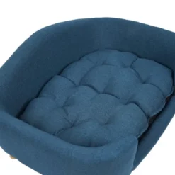 SEVOBAL Modern Wood Dog Bed With Comfortable Tufted Cushion Ideal Small Dog Retreat,Navy Blue(30.25"*21.75"*14") -Household Items GUEST 320c5d68 2033 47cf be74 09c4c0b3c8bd