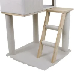 SEVOBAL Pet Tower Wooden Cat Tree With Spacious Condo, Transparent Spacecraft, Multi-Level Playground For Large Cats, White, 20.67"*12.4"*20.87" -Household Items GUEST 325e7c2a 4e2d 4344 942f 1aa188a3e845