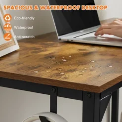 Sevobal Desks Game Computer Desk, Home Office Desk, Desk For Studying, Writing, Working , Gaming, Modern Simple, Brown, 63"*26"*29.8" -Household Items GUEST 33c373e7 16ef 49cf 91fb ea12f4eb7997