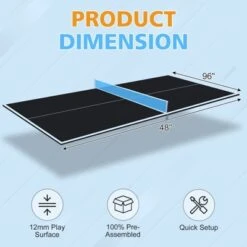 Sevobal Game Table 8ft Foldable Ping Pong Conversion Top Table Tennis Surface For Indoor Use And Game Rooms, Black, 96"*48"*3" 9 Sevobal Game Table 8ft Foldable Ping Pong Conversion Top Table Tennis Surface For Indoor Use And Game Rooms, Black, 96"*48"*3" -Household Items GUEST 344defa7 ed42 4450 8f68 eeaf615e35c9