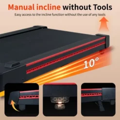 SEVOBAL Walking Pad Running 3HP Cushioned Belt 10° Incline Portable Treadmill Spacious Surface Under Desk Home Gym Office, Red, 49.6"*22.8"*5.5" -Household Items GUEST 3505fbfe d1e3 4e7e a278 a229366353ea