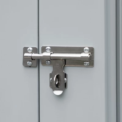 SEVOBAL Storage Sheds Outdoor Storage Room With All-Weather Design Metal Tool Shed For Backyard, Patio, Lawn, Gray, 63"*37.4"*71.26" 6 SEVOBAL Storage Sheds Outdoor Storage Room With All-Weather Design Metal Tool Shed For Backyard, Patio, Lawn, Gray, 63"*37.4"*71.26" - Image 4