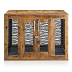 SEVOBAL Pet Crates And Houses Rustic Chic Pet Crate And Side Table, Multi-Functional Furniture For Dogs And Cats In Bedroom, Brown, 40.4"*26.9"*7.3" 11 SEVOBAL Pet Crates And Houses Rustic Chic Pet Crate And Side Table, Multi-Functional Furniture For Dogs And Cats In Bedroom, Brown, 40.4"*26.9"*7.3" -Household Items GUEST 353c785a 1fa6 4163 bb60 695eb419945f