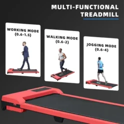SEVOBAL Walking Pad Running 2.0HP Cushioned Belt Folding Portable Treadmill Spacious Surface Under Desk For Home Gym Office, Red, 47.6"*19.1"*4.92" -Household Items GUEST 3544b78d aa9e 404e a13d d0687a2c1fcd