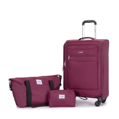 SEVOBAL Luggage 3 Piece Set With Spinner Wheels And Alloy Zipper For Comfortable Travel Experience, Red, 21.29"*13.66"*8.19" 7 SEVOBAL Luggage 3 Piece Set With Spinner Wheels And Alloy Zipper For Comfortable Travel Experience, Red, 21.29"*13.66"*8.19" - Image 5