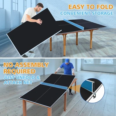 Sevobal Game Table 8ft Foldable Ping Pong Conversion Top Table Tennis Surface For Indoor Use And Game Rooms, Black, 96"*48"*3" 6 Sevobal Game Table 8ft Foldable Ping Pong Conversion Top Table Tennis Surface For Indoor Use And Game Rooms, Black, 96"*48"*3" - Image 4