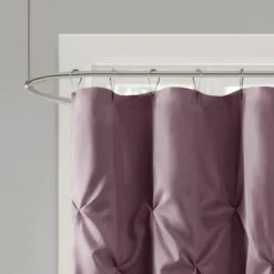 SEVOBAL Shower Curtain Tufted Semi-Sheer Fabric With Textured Detail For Bathroom Decor, Purple, 72"*72"*0.13"