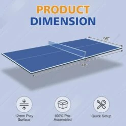 SEVOBAL Table Tennis Accessories 8ft Foldable Ping Pong Conversion Top For Easy Indoor Play, Blue, 50"*26"*3" 9 SEVOBAL Table Tennis Accessories 8ft Foldable Ping Pong Conversion Top For Easy Indoor Play, Blue, 50"*26"*3" -Household Items GUEST 3b409368 a8a8 4485 a260 b20272b060cb