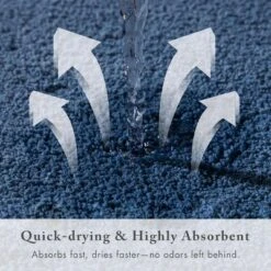 SEVOBAL Bathroom Rugs Bath Mat Rug Home Decor Carpet Shower Mat Non-Skid For Toilet Side Floor Shower Room Bathroom, Navy, 30"*20"*0.75" -Household Items GUEST 3b941422 bc0e 4cc7 9e26 ab8b559ad83c 3