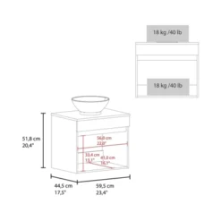 SEVOBAL Bathroom Vanities 60cm Vessel Sink Vanities With Two Drawers And Open Shelf For Bathroom Storage, Black, 27.56"*22.05"*12.21" -Household Items GUEST 3ba9d283 318a 4fe0 8f2b 0da0b854de61