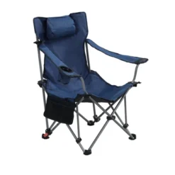 Sevobal Outdoor Portable Chairs Adjustable Reclining Camping Chair With Side Pockets And Cup Holder For Lawn And Patio, Dark Blue, 44.9"*20.9"*35.4" -Household Items GUEST 3bd5123b e1d9 4282 9216 fbfb705d676a