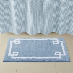 SEVOBAL Bathroom Rugs Bath Mat Rug Home Decor Carpet Shower Mat Home Decor For Bathtub Side Floor Shower Room Bathroom, Blue, 40"*24"*0.5"