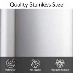 SEVOBAL Trash Can Kitchen Garbage Can Trash Cans Rectangle Stainless Steel With Soft Close Lid Step Foot Pedal Bathroom Toilet, Gray, 14"*10"*9" -Household Items GUEST 3d331312 9130 4fbc a5ea 72b2e9dd4815