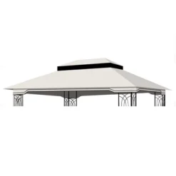 Sevobal Patio Umbrellas Outdoor Patio Gazebo Replacement Canopy, Double Tiered Gazebo Tent Roof Top Cover Only, Beige,129.93"*104.33"*36.78" 11 Sevobal Patio Umbrellas Outdoor Patio Gazebo Replacement Canopy, Double Tiered Gazebo Tent Roof Top Cover Only, Beige,129.93"*104.33"*36.78" -Household Items GUEST 3e062aa7 79d1 4273 a638 fb836b68ac64