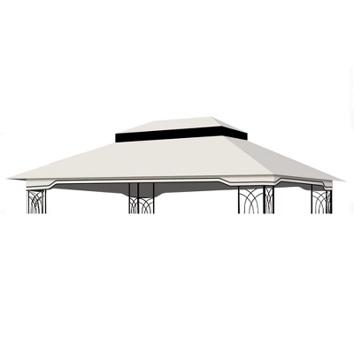 Sevobal Patio Umbrellas Outdoor Patio Gazebo Replacement Canopy, Double Tiered Gazebo Tent Roof Top Cover Only, Beige,129.93"*104.33"*36.78" 7 Sevobal Patio Umbrellas Outdoor Patio Gazebo Replacement Canopy, Double Tiered Gazebo Tent Roof Top Cover Only, Beige,129.93"*104.33"*36.78" - Image 5