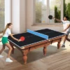 SEVOBAL Table Tennis Accessories 7ft Mid Size Ping Pong Conversion Top Foldable Portable For Indoor Games, Black, 40"*22"*3"