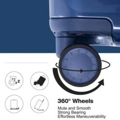 SEVOBAL Luggage Lightweight Suitcase With Spinner Wheels TSA Lock USB Port For Travel, Blue, 18"*11"*26" -Household Items GUEST 3eb67223 2139 4272 ae82 3186a73c1126