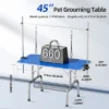SEVOBAL Pet Grooming Tool Adjustable Foldable Dog Grooming Arm Rustproof Iron Secure Restraint For Small Or Medium Dogs, Blue, 45.30"*23.60"*26.80" -Household Items GUEST 3ed8c365 6390 4762 85fa 3651760ad7a8