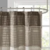 SEVOBAL Shower Curtain Faux Silk With Pintucked Detailing And Colorblock Design For Stylish Bathroom Decor, Gray, 72"*72"*0.13"