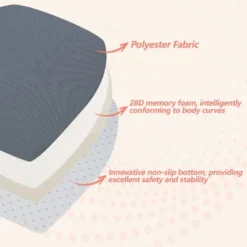 SEVOBAL 2Pack Seat Cushions With Premium Soft Cotton Filling, Non-Slip Bottom, Comfortable Durable Chair Pads For Living Room, Dark Gray, -Household Items GUEST 3ff41a38 857c 4a97 ae38 7688862d3b45