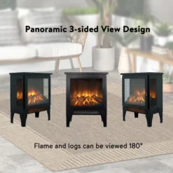 SEVOBAL Fireplace Insert Heater Mantel 3D Flame Quartz Fireplace Stove Bottom Air Outlet Fire Place Panoramic 3-Side View, Black, 16.93"*11.14"*17.5" 10 SEVOBAL Fireplace Insert Heater Mantel 3D Flame Quartz Fireplace Stove Bottom Air Outlet Fire Place Panoramic 3-Side View, Black, 16.93"*11.14"*17.5" -Household Items GUEST 4010e47e d71d 4ee1 a0bd a7d74b8a615a
