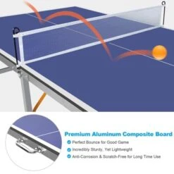 SEVOBAL Table Tennis Accessories 6ft Mid Size Ping Pong Table Foldable Portable Set For Indoor And Outdoor Games, Blue, 39.17"*39.17"*3.94" 10 SEVOBAL Table Tennis Accessories 6ft Mid Size Ping Pong Table Foldable Portable Set For Indoor And Outdoor Games, Blue, 39.17"*39.17"*3.94" -Household Items GUEST 40296cdb 43d9 42aa 8fda 959bdca71326