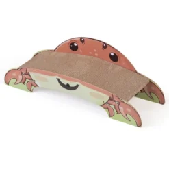 SEVOBAL Crab-Shape Cat Scratcher Corrugated Cardboard Pad Cat Scratch Bed Lounge For Indoor Cats Durable 2-Side Curved Cat Scratching Pad Cute Design -Household Items GUEST 408125ff 14f8 4fa8 be6b 1f03e861e954