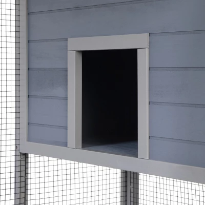 SEVOBAL 35" Catio Outdoor Cat Enclosure Cat Patio Enclosure With 2 Platforms Cat Condo Outdoor Wooden Movable Cats Cage With 4 Wheels Outdoor 6 SEVOBAL 35" Catio Outdoor Cat Enclosure Cat Patio Enclosure With 2 Platforms Cat Condo Outdoor Wooden Movable Cats Cage With 4 Wheels Outdoor - Image 4