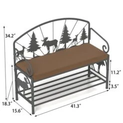 SEVOBAL Shoe Racks Upholstered Storage Bench Entryway Shoe Storage Home Office Organizer For Living Spaces, Antique Brown, 41.14"*15.55"*3.35" -Household Items GUEST 4397ab7d da94 4583 a97c 04fe7e9ec359