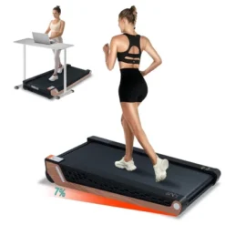 SEVOBAL Walking Pad Running 2.55HP Cushioned Belt 8° Incline Portable Treadmill Spacious Surface Under Desk Home Gym Office, Brown, 38.9"*21.3"*6.9" -Household Items GUEST 43e87cf7 9fc5 48a0 903e aa139d204086