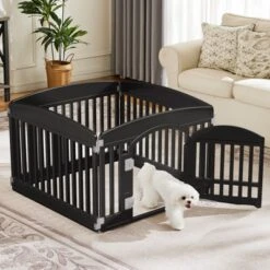 Sevobal Pet Carriers Safe And Secure Dog Playpen For Indoor And Outdoor, Pet Fence, Folding And Portable, Easy To Clean, Black, 35.6"*35"*23.6" -Household Items GUEST 4463c3d4 ae5a 4cd3 9115 11c08e1ca7d9