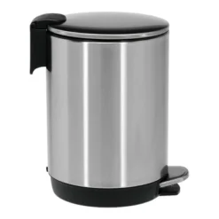 SEVOBAL Trash Can Kitchen Garbage Can Trash Cans Trashcan Round Stainless Steel With Soft Close Lid Step Foot Pedal Bathroom , Gray, 12"*9"*7" -Household Items GUEST 458a5079 ba51 4222 b26f 4d8c086857d6