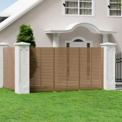 SEVOBAL 6pc Patio Screen Patio Privacy Porch Screen Patio Screens Paged Patio Decorative Screens Patio Screen Decor Outdoor, Brown, 272.82"*15.75"*72"