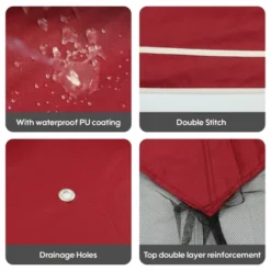 Sevobal Patio Umbrellas Outdoor Patio Gazebo Canopy, Outdoor Replaceable Canopy, Double Shed Roof, Canopy Top Only , Red, 118"*118"*26.78" 9 Sevobal Patio Umbrellas Outdoor Patio Gazebo Canopy, Outdoor Replaceable Canopy, Double Shed Roof, Canopy Top Only , Red, 118"*118"*26.78" -Household Items GUEST 494eef0f bb94 4603 bba1 36c9708a03a1