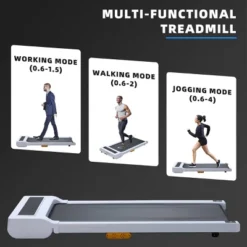 SEVOBAL Walking Pad Running 2.25HP Cushioned Belt Folding Portable Treadmill Spacious Surface Under Desk For Home Gym Office, White, 47.2"*20.9"*4.9" -Household Items GUEST 49b4f08d a9f6 4954 92f3 627c24eb581b