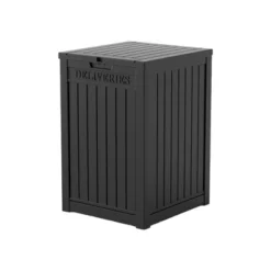 SEVOBAL Deck Boxes 48 Gallon Express Package Delivery Box, Large Outdoor Parcel Storage Lockable, Outdoor Package Storage, Black, 21.65"*20.28"*30.51" -Household Items GUEST 4c465d66 28e9 4434 ad05 f1879b0bc557