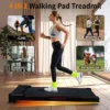 SEVOBAL Walking Pad Running 2.5HP Cushioned Belt 8° Incline Portable Treadmill Spacious Surface Under Desk Home Gym Office, Red, 45.7"*19.9"*4.9"