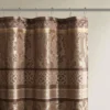 SEVOBAL Shower Curtain Traditional Paisley Jacquard With Coordinating Solid And Piping Detail, Brown, 72"*72"*0.13" -Household Items GUEST 4da2b995 5504 43b3 8d87 65280d30bed2