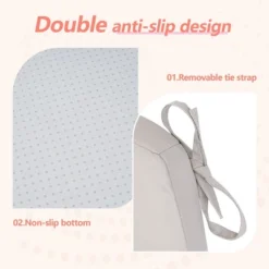 SEVOBAL 2Pack Seat Cushions With Premium Soft Cotton Filling, Non-Slip Bottom, Comfortable Durable Chair Pads For Living Room, Gray, 17"*16.5"*2.2" -Household Items GUEST 4daf9279 32d8 461f a4bb e6a0c8583351