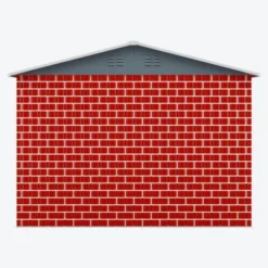 SEVOBAL Storage Sheds Hinge Portal Exterior Storage Room With All-Weather Design Metal Tool Shed For Backyard, Red, 142.13"*101.6"*80.12" -Household Items GUEST 4ec1643b c302 45d6 9bde b7eaa9bd4cc5