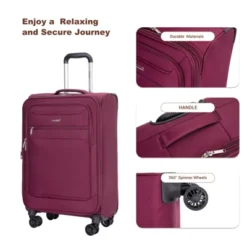 SEVOBAL Luggage 3 Piece Set With Spinner Wheels And Alloy Zipper For Comfortable Travel Experience, Red, 21.29"*13.66"*8.19" 9 SEVOBAL Luggage 3 Piece Set With Spinner Wheels And Alloy Zipper For Comfortable Travel Experience, Red, 21.29"*13.66"*8.19" -Household Items GUEST 4f489040 1fbb 48a0 9fd7 3e99f2392f10