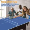 Sevobal Game Table 8ft Foldable Ping Pong Conversion Top Table Tennis Surface For Indoor Use And Game Rooms, Blue, 108"*60"*3"