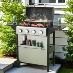 SEVOBAL Outdoor Grills, Griddles And Smokers 4 Burner Propane Gas Grill, BTU Outdoor BBQ With Foldable Side Tables, Black, 25.6"*17.7"*14.6" -Household Items GUEST 508e5d66 fcc2 4af5 b052 46fe2ca9c69c