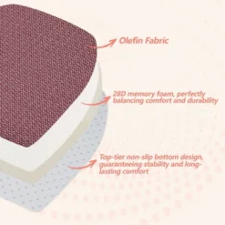 SEVOBAL 2Pack Seat Cushions With Premium Soft Cotton Filling, Non-Slip Bottom, Comfortable Durable Chair Pads For Living Room, Red, 17"*16.5"*2.2" -Household Items GUEST 51a98e97 577a 45f6 9ef6 4e8f95959f6e