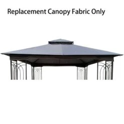Sevobal Patio Umbrellas Patio Double Roof Gazebo Replacement Canopy Top Fabric For Lawn, Garden, Backyard, Gray, 117"*117"*26.78" -Household Items GUEST 51c49596 dc0a 4a72 b703 c5c3ab830e6f